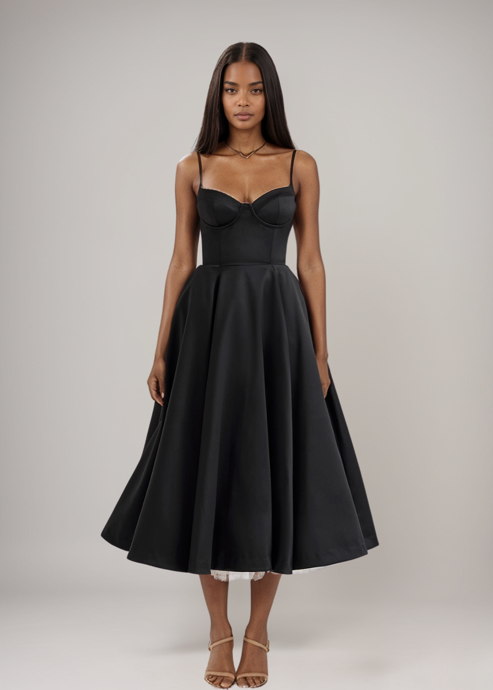 Jessica - Midikleid mit Satin-Bustier