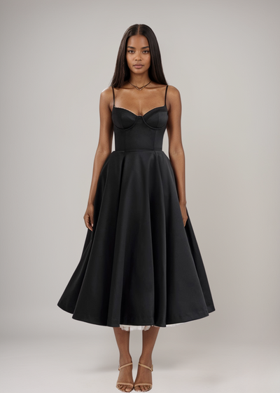 Jessica - Midikleid mit Satin-Bustier