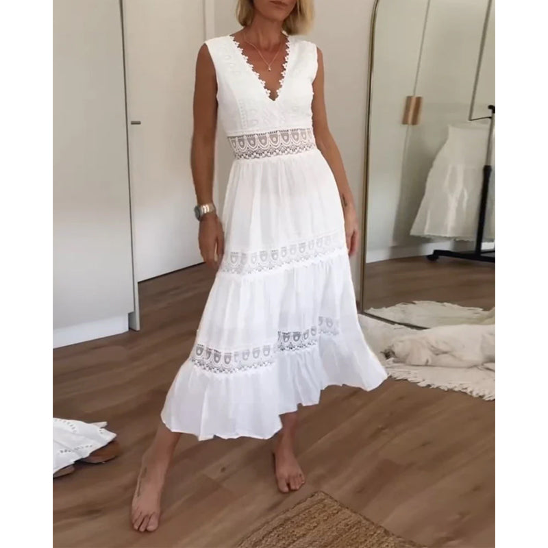Josefine - Spitzenkleid mit V-Ausschnitt