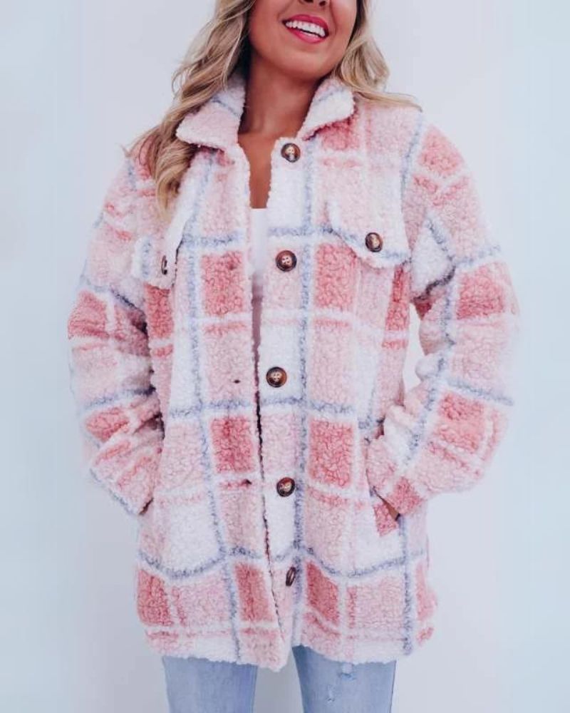 Cornelia® | Karierte Fleecejacke