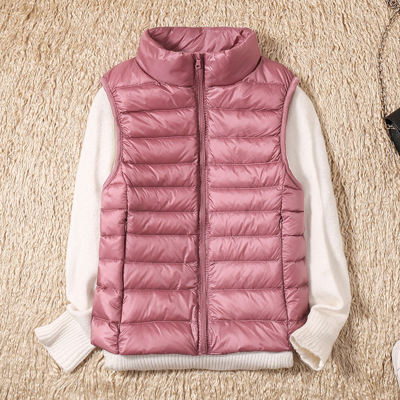 Sibylle® | Neue Winterweste mit weißen Entenfedern