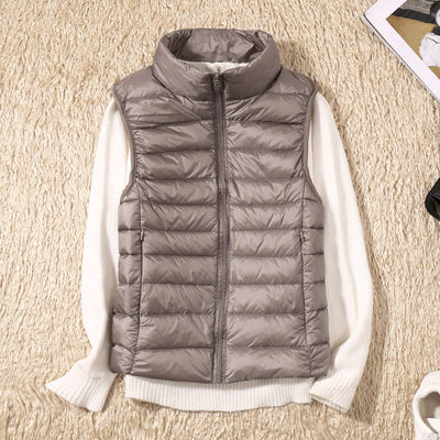 Sibylle® | Neue Winterweste mit weißen Entenfedern
