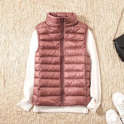 Sibylle® | Neue Winterweste mit weißen Entenfedern