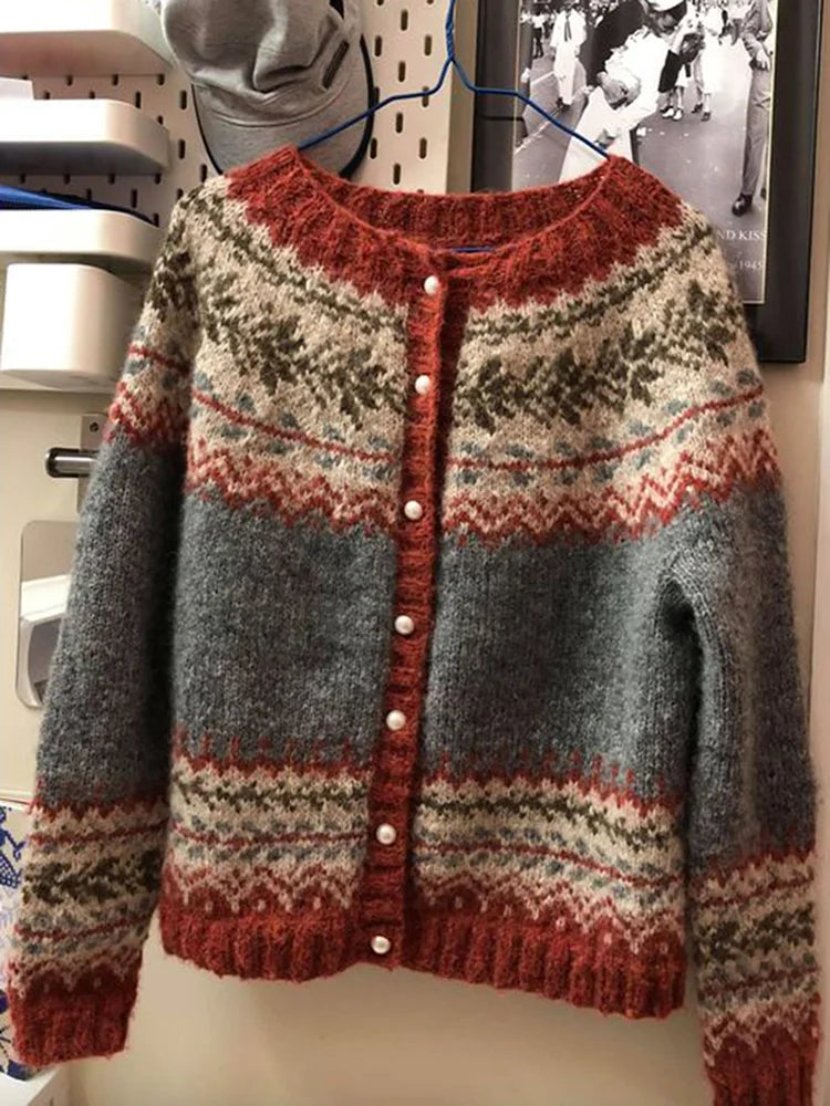 LENA® | Jacquard-Pullover mit Knöpfen
