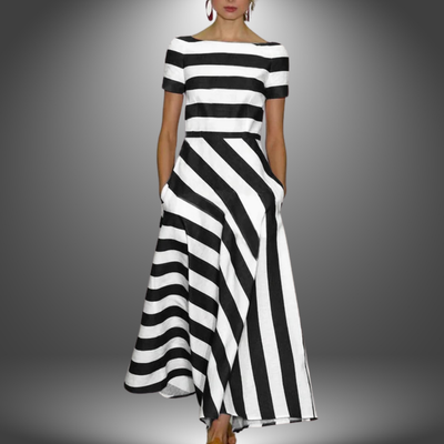 Juliette - Elegantes Gestreiftes Kleid