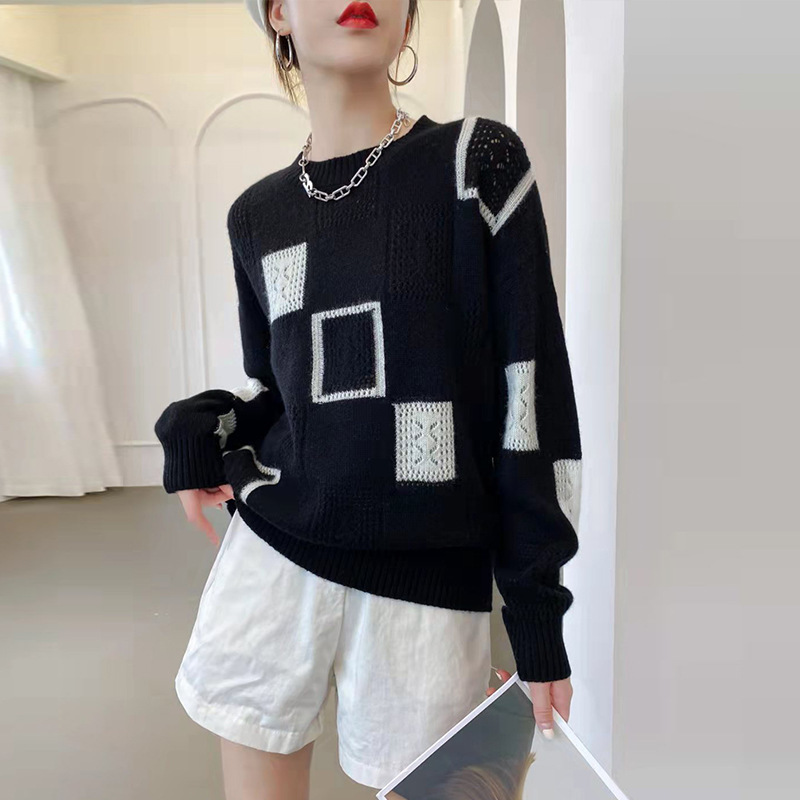 Margrit® | Geometrischer Gemütlicher Blockpullover
