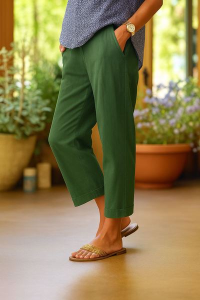 Milena - Sommerhose aus Leinen & Baumwolle