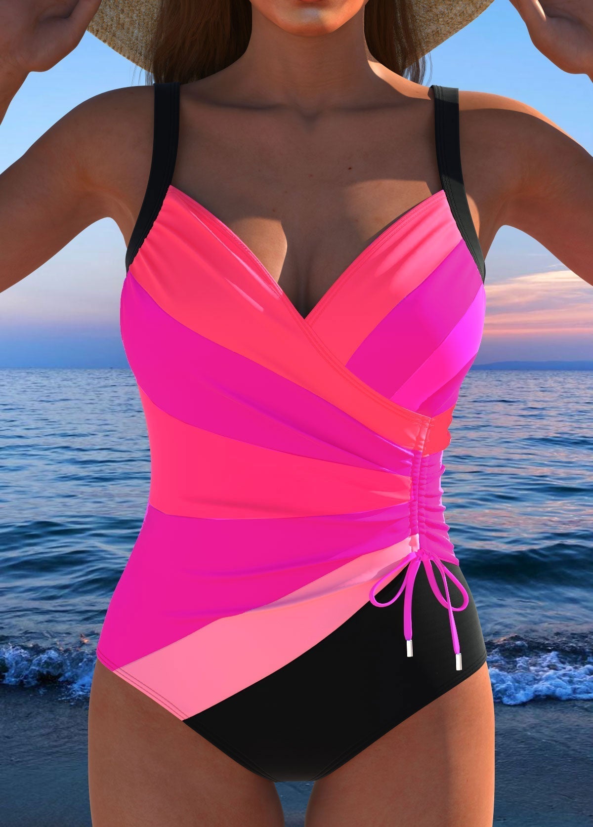 Layla - Badeanzug mit buntem Print