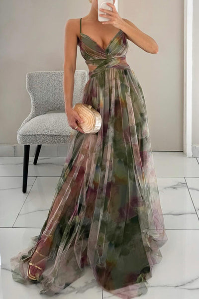 Franziska® | Zauberhaftes Blumenmuster Maxi Kleid