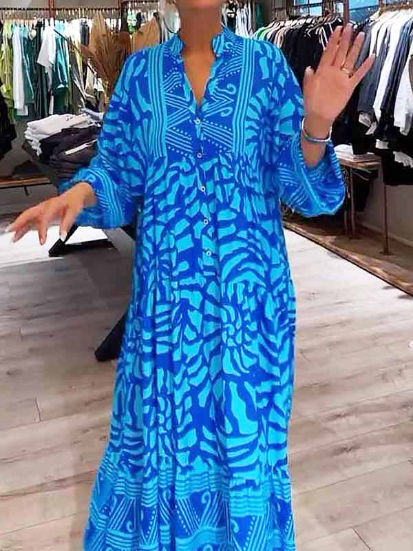 Florence - Kleid mit V-Ausschnitt und Druck