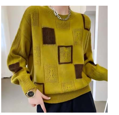 Margrit® | Geometrischer Gemütlicher Blockpullover