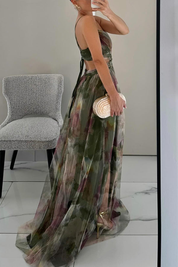 Franziska® | Zauberhaftes Blumenmuster Maxi Kleid