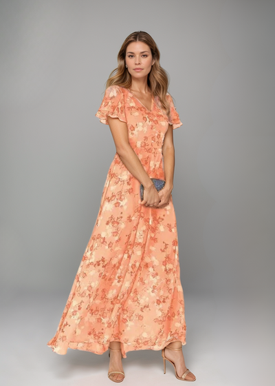 Sophie - Geblümtes Kleid mit Rüschenärmeln