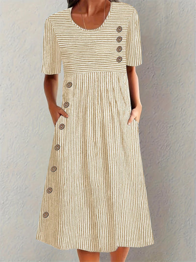 Macy - Gestreiftes Midikleid