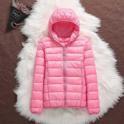 Roswitha® | Neue Winterjacke mit weißen Entenfedern
