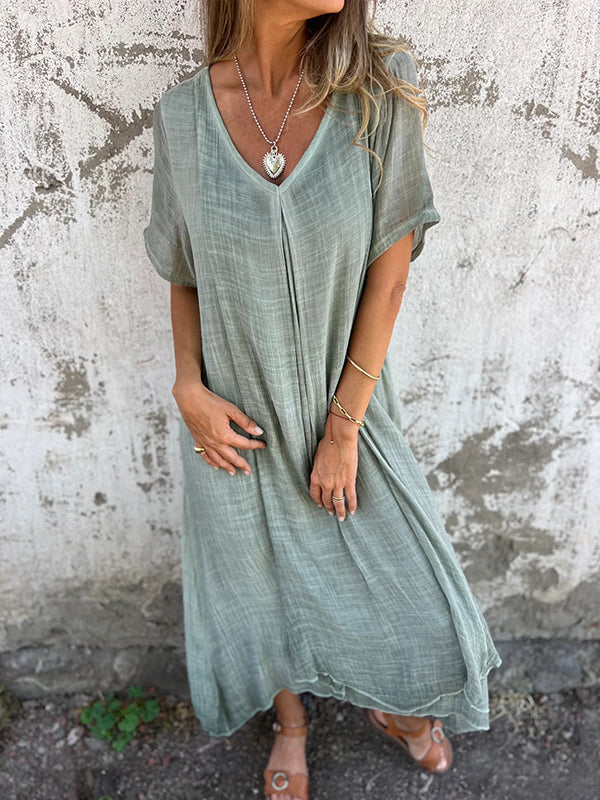 Frieda - Schmeichelhaftes Kleid mit V-Ausschnitt