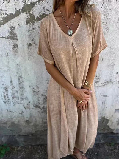 Frieda - Schmeichelhaftes Kleid mit V-Ausschnitt