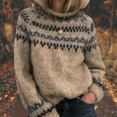 Thea® | Damen Nordic Strickpullover