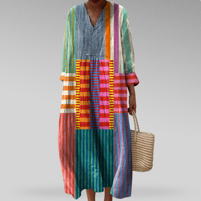 Janine - Fließendes Geometrisches Kleid