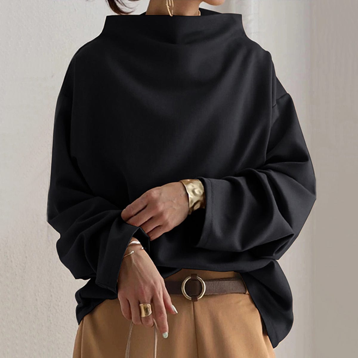Alexandra® | Eleganter Pullover mit hohem Kragen