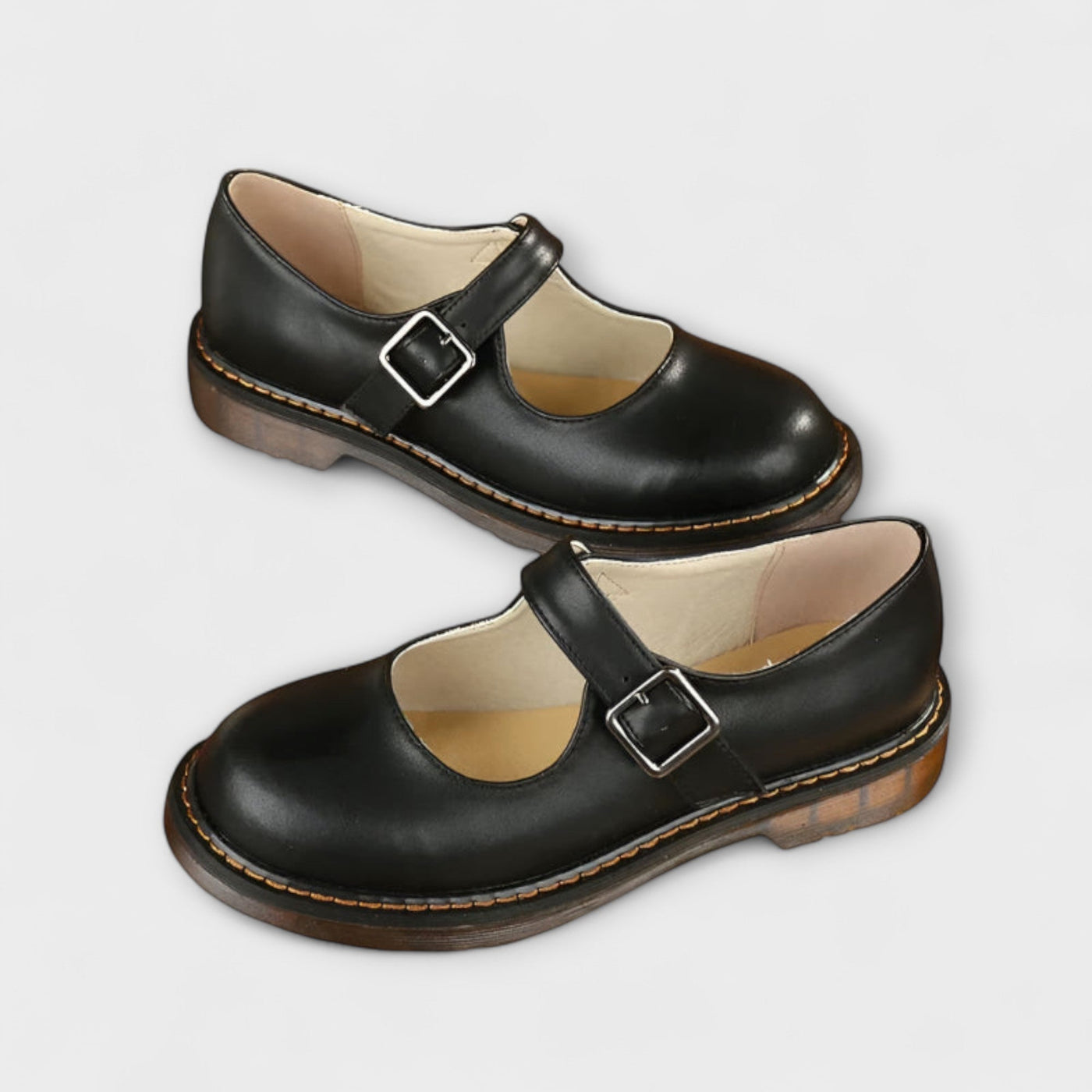 Dam Vintage Mary Jane Schuhe – Klassische Schuhe mit Riemen und Komfortsohle