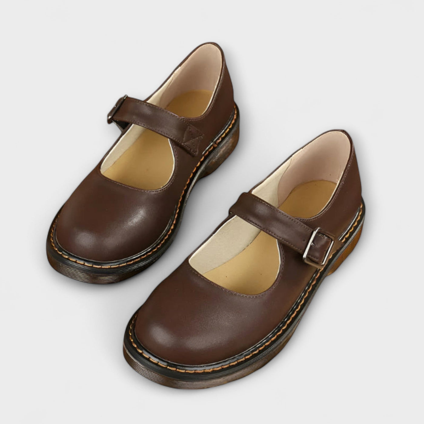 Dam Vintage Mary Jane Schuhe – Klassische Schuhe mit Riemen und Komfortsohle