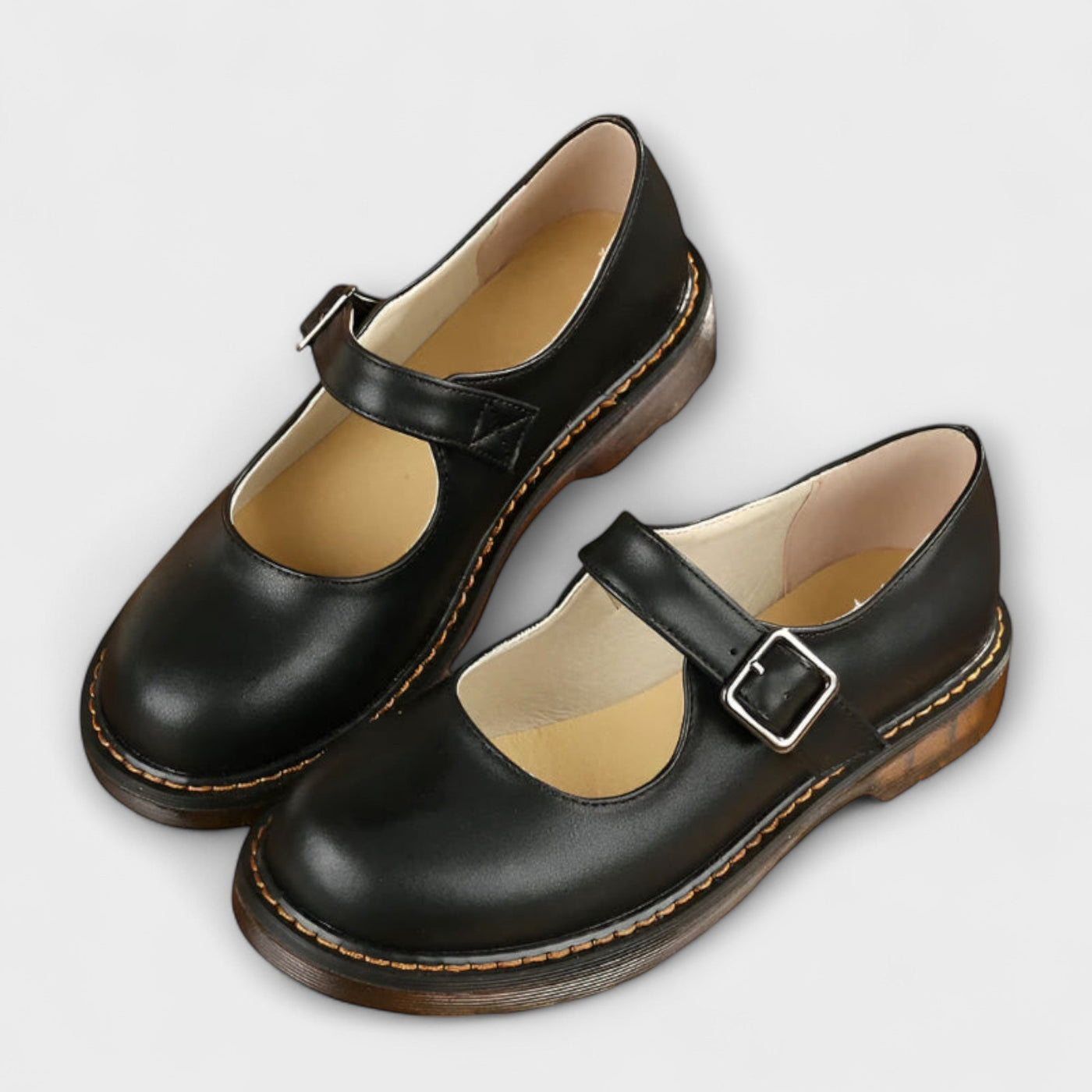 Dam Vintage Mary Jane Schuhe – Klassische Schuhe mit Riemen und Komfortsohle