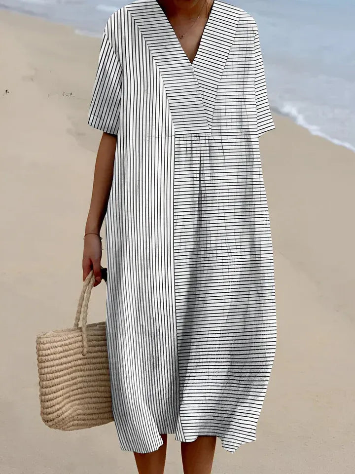 Janine - Fließendes Geometrisches Kleid