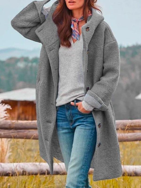 Clara® | bequemer Wintermantel mit Knöpfen