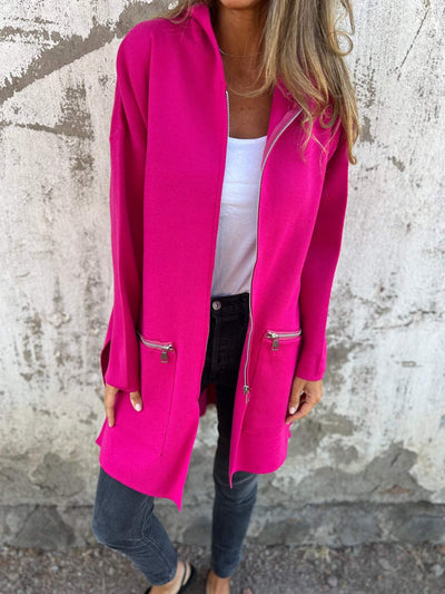 Andrea® | Langärmliger Cardigan mit Reißverschluss