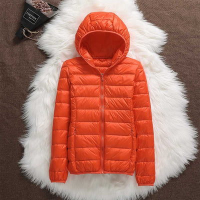 Roswitha® | Neue Winterjacke mit weißen Entenfedern