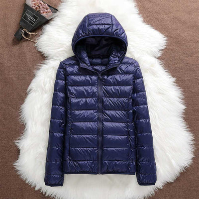 Roswitha® | Neue Winterjacke mit weißen Entenfedern