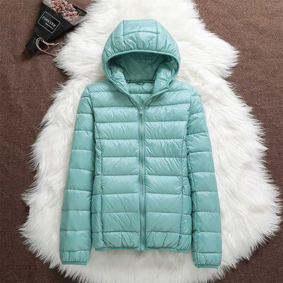 Roswitha® | Neue Winterjacke mit weißen Entenfedern