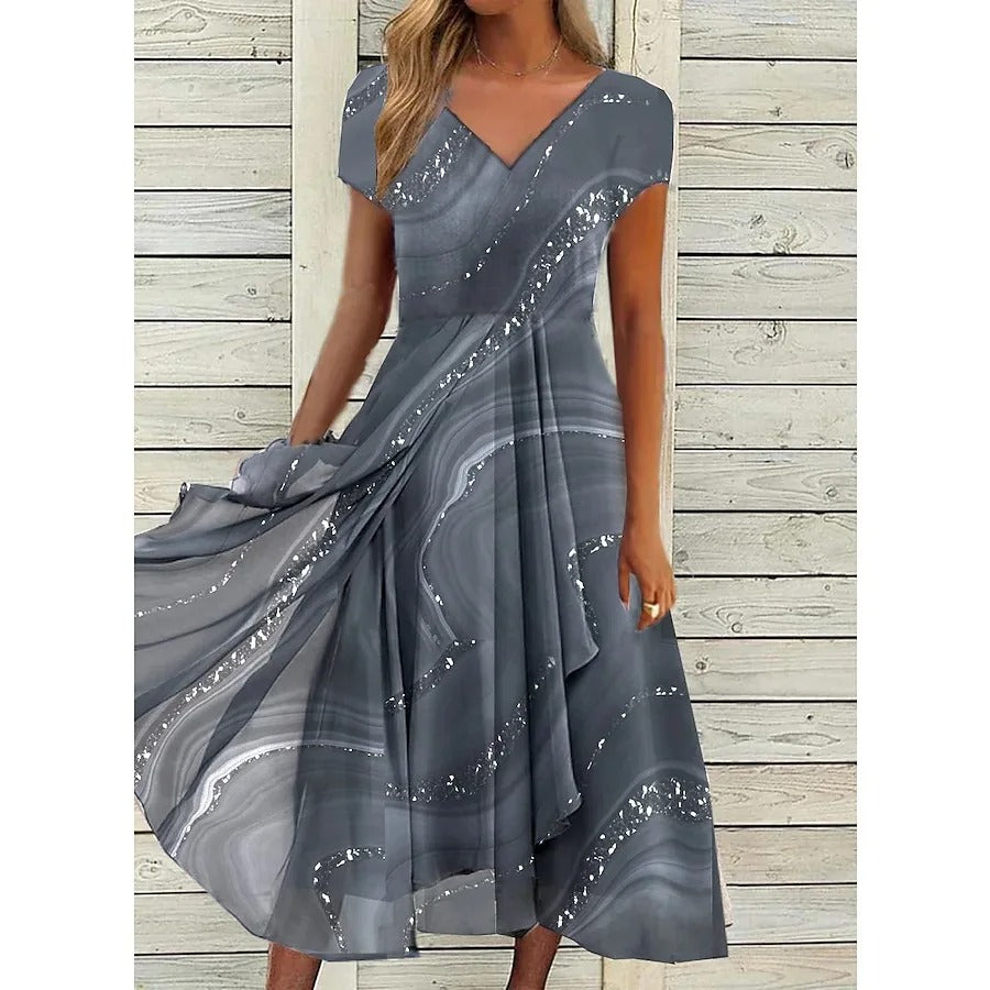 Teresa - Midikleid mit V-Ausschnitt